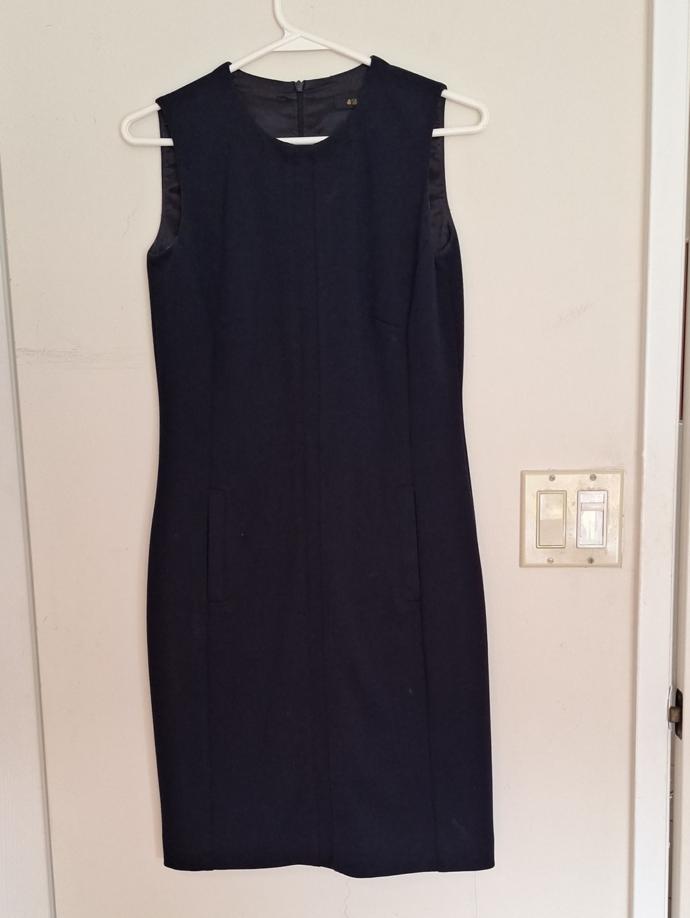 Brooks Brothers Navy Sleeveless Sheath Dress Work Classic